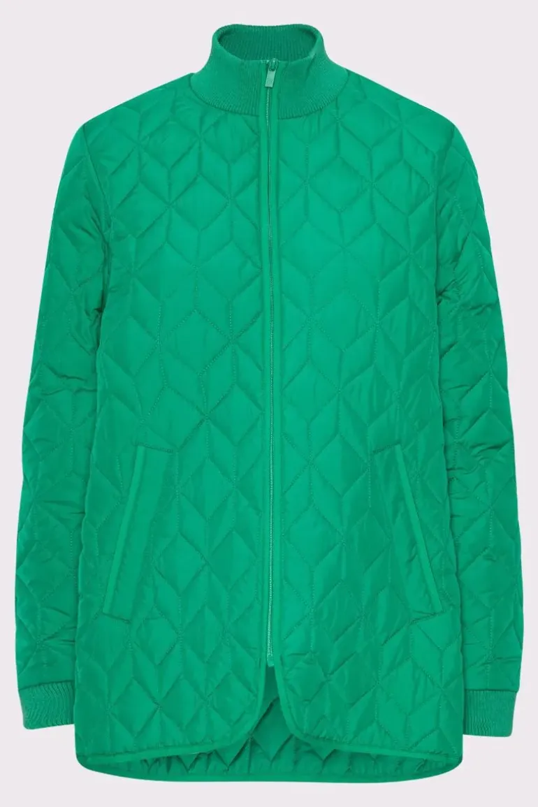 Ilse Jacobsen Quilt Padded Jacket In Sea Plant