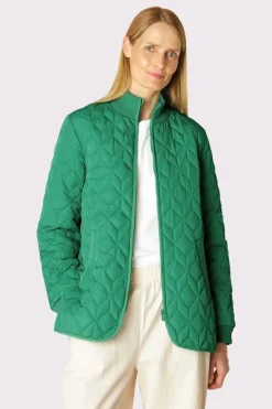 Ilse Jacobsen Quilt Padded Jacket In Sea Plant