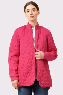 Ilse Jacobsen Quilt Padded Jacket In Magenta