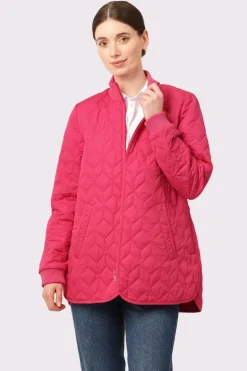 Ilse Jacobsen Quilt Padded Jacket In Magenta