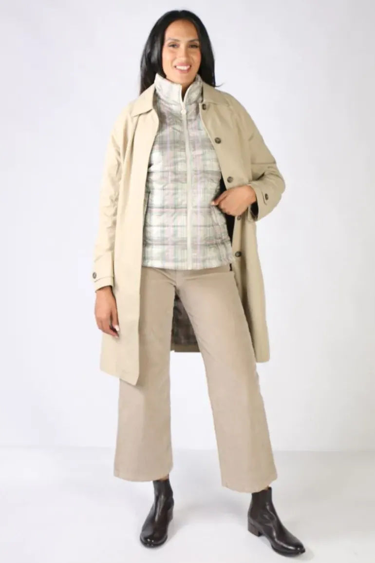 Indi & Cold Classic Gabardine Coat In Beige
