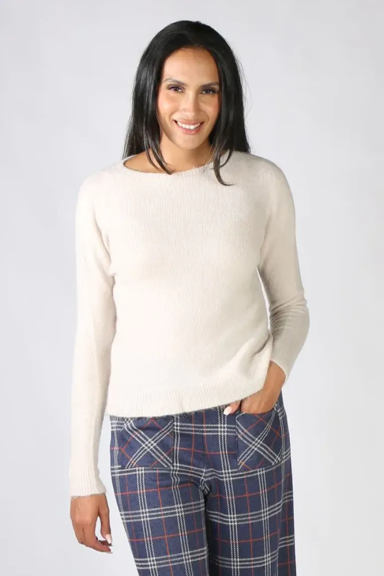 Indi & Cold Emily Knit Jumper In Beige