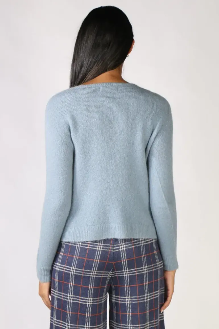 Indi & Cold Emily Knit Jumper In Blue