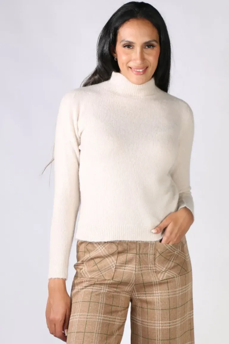 Indi & Cold Maeve Knit Jumper In Beige