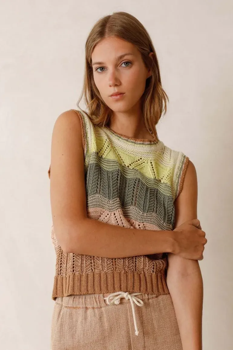 Indi & Cold Multi Crochet Vest