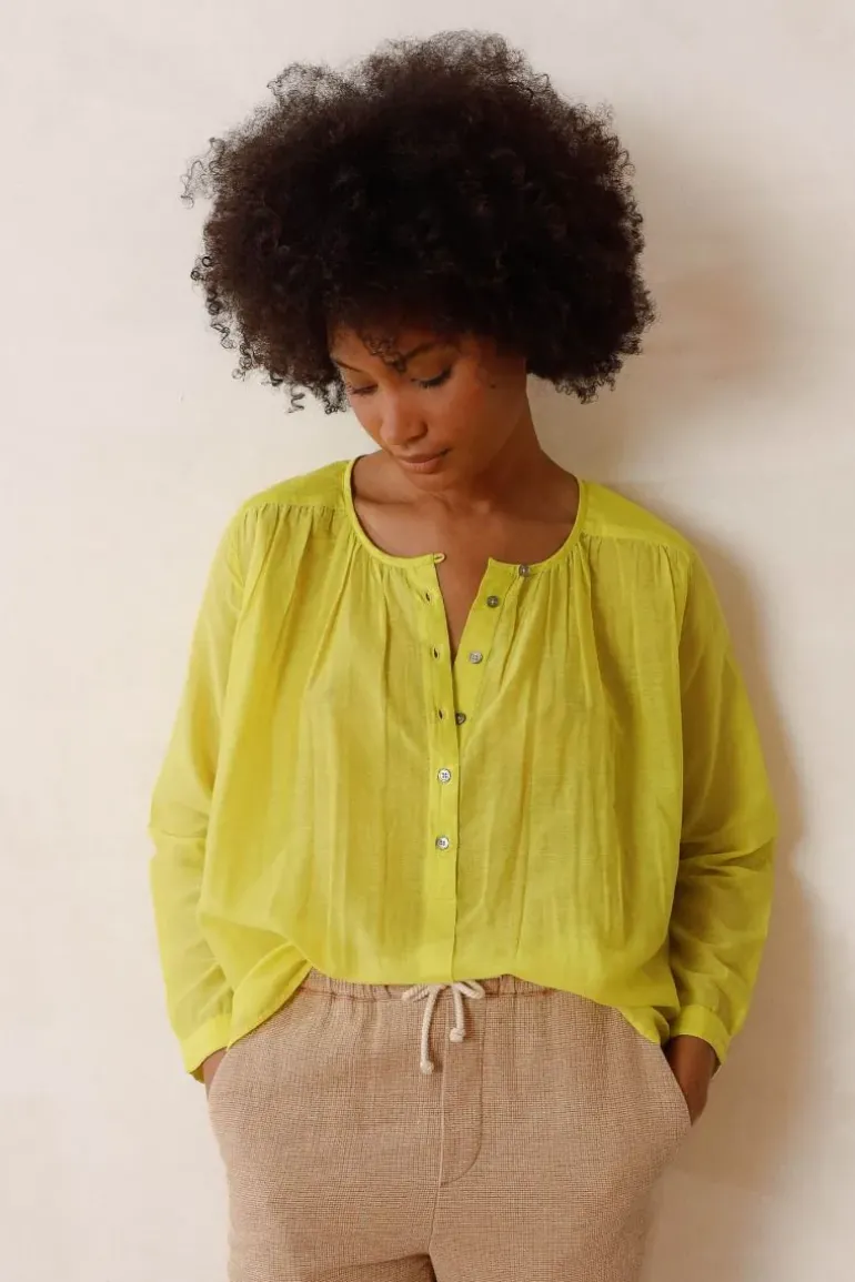 Indi & Cold Vera Shirt In Lime