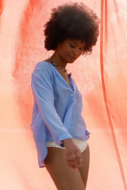 Indi & Cold Vera Shirt In Azure