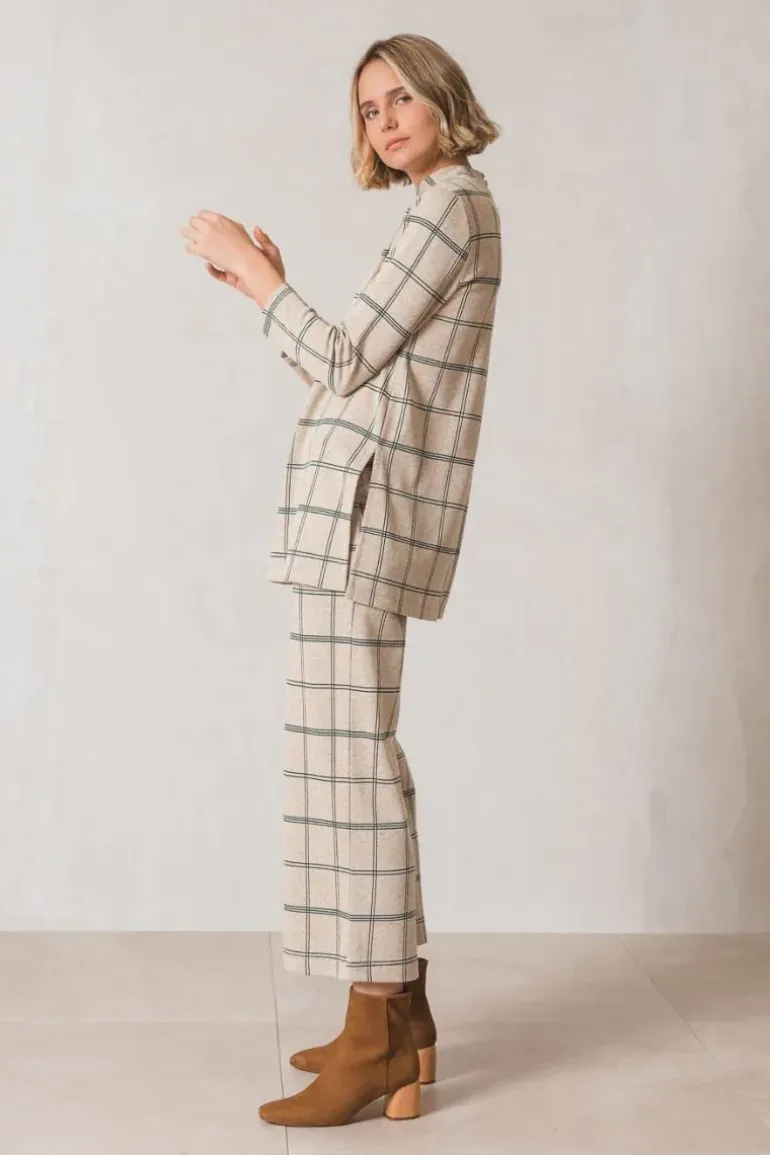 Indi And Cold James Cropped Pant In Beige
