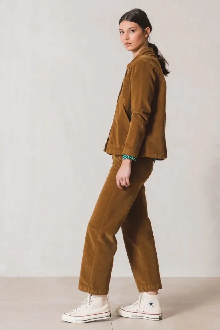 Indi And Cold Micro Corduroy Gina Pant In Tan
