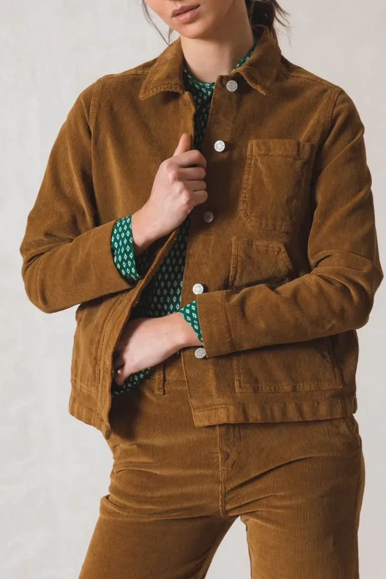 Indi And Cold Micro Corduroy Gina Pant In Tan