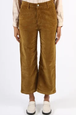 Indi And Cold Micro Corduroy Gina Pant In Tan