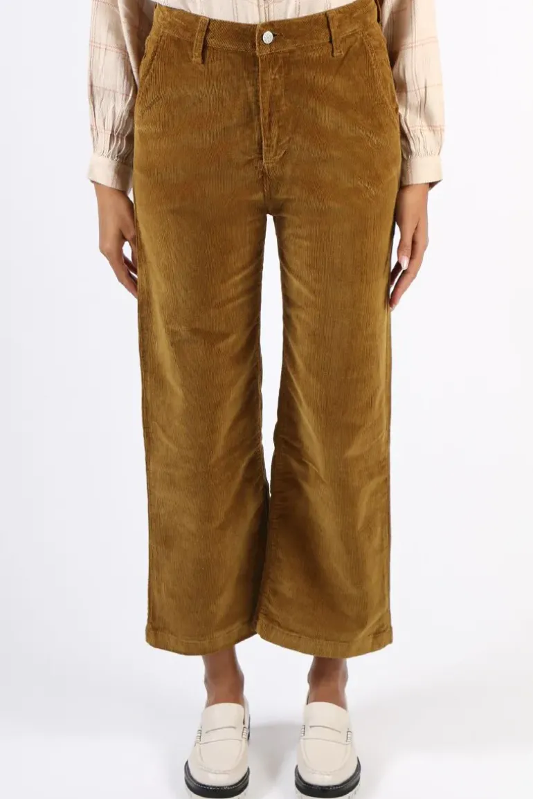Indi And Cold Micro Corduroy Gina Pant In Tan