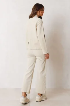 Indi And Cold Micro Corduroy Gina Pant In Cream