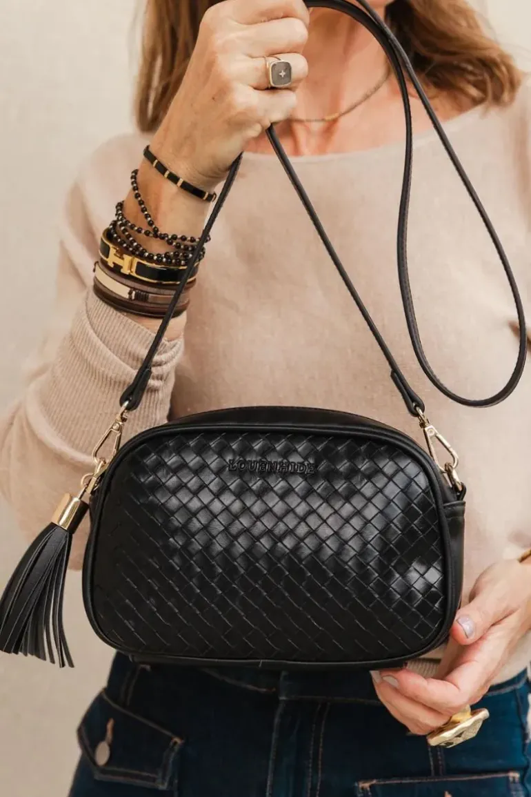 Jacinta Woven Bag By Louenhide In Black