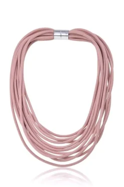Jantan Cord Necklace In Pink