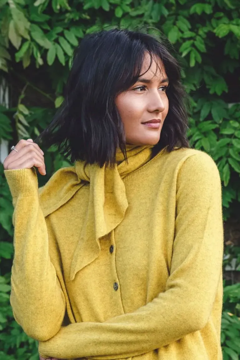 Kapeka Paua Cardigan In Gold