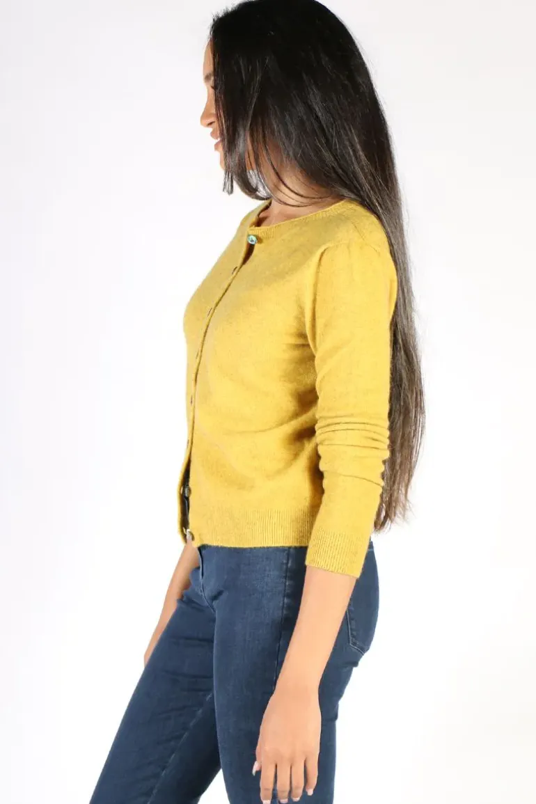 Kapeka Paua Cardigan In Gold