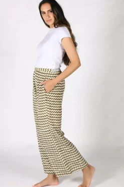 Khaki Palazzo Pant By Anupamaa