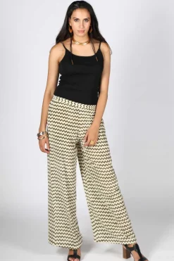 Khaki Palazzo Pant By Anupamaa