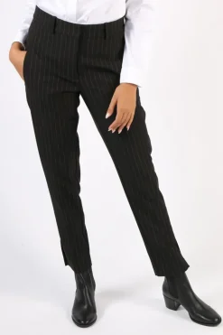 Lania Pinstripe Mayoral Pant In Black
