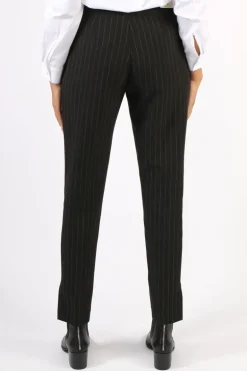 Lania Pinstripe Mayoral Pant In Black