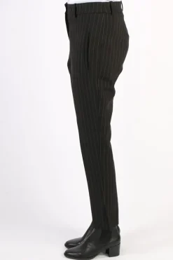 Lania Pinstripe Mayoral Pant In Black