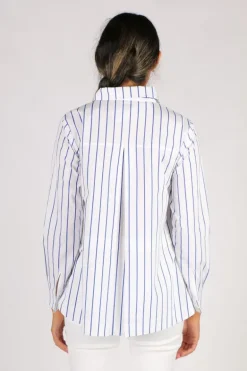 Lania Stripe Shirt By Bagruu In White