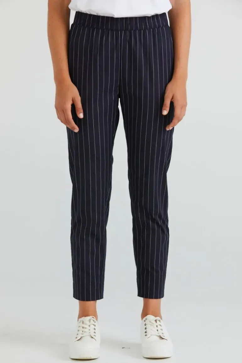 Lania Weave Pant In Navy