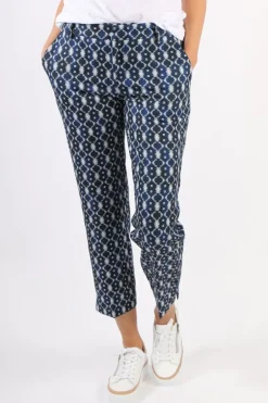 Liverpool Cropped Kelsey Pant In Navy