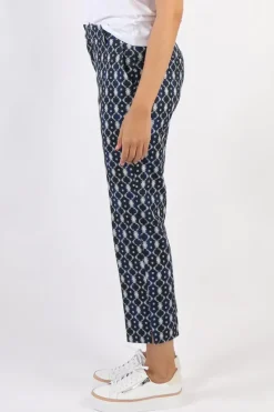 Liverpool Cropped Kelsey Pant In Navy
