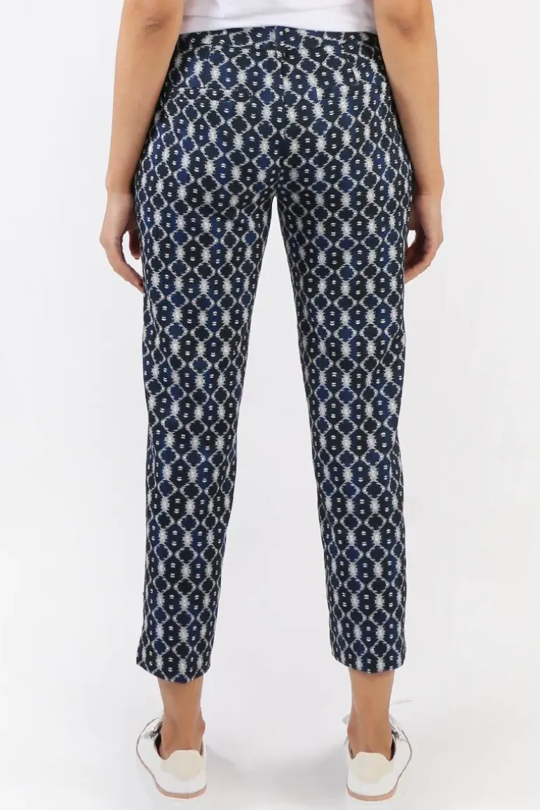 Liverpool Cropped Kelsey Pant In Navy