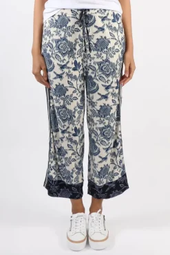 Liverpool Floral Pull On Wide Leg Pants In Floral