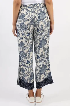 Liverpool Floral Pull On Wide Leg Pants In Floral