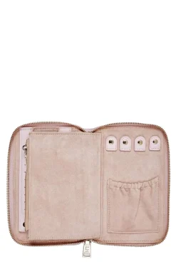 Lizzie Jewellery Case In Pale Pink