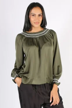 Loobies Story Eugenie Shirt In Olive