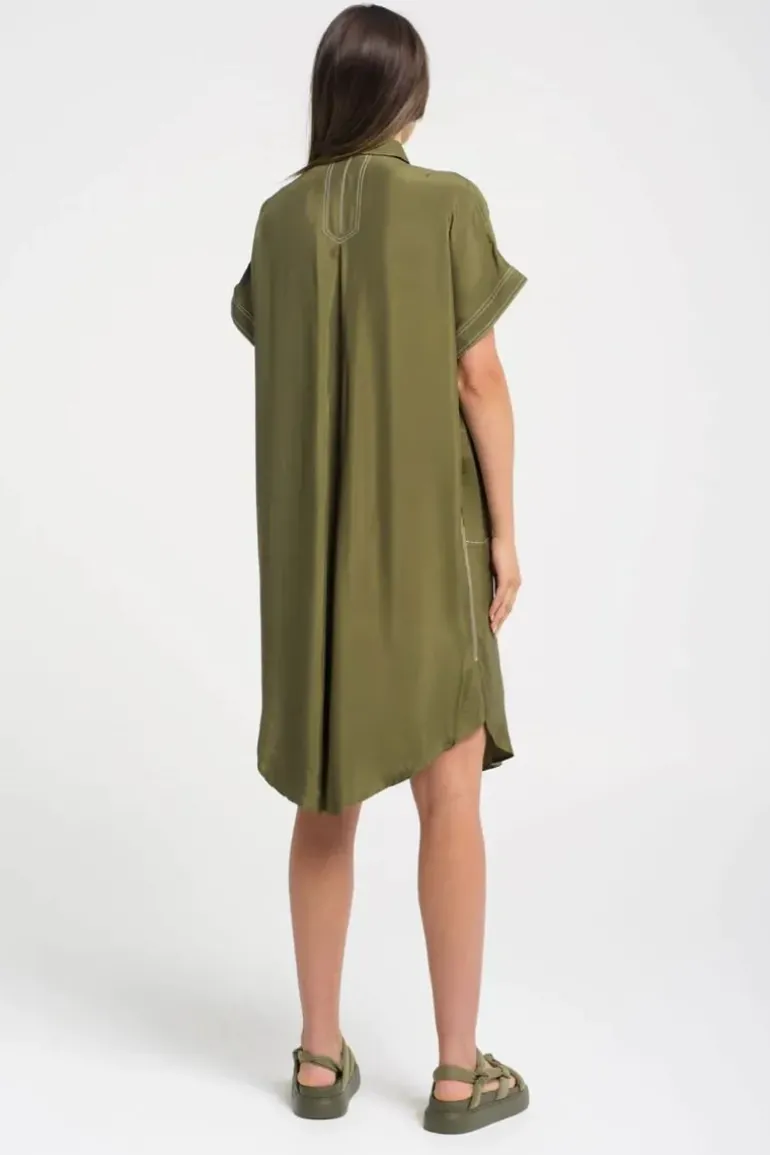 Lounge The Label Juan Dress In Olive