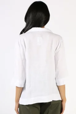 Luca Vanucci Roll Sleeve Shirt In White