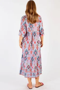 Lula Life Augusta Midi Dress In Sky
