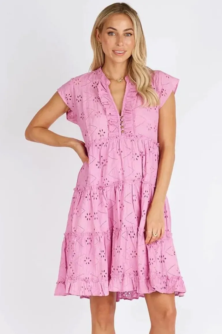 Lula Life Finley Sun Dress In Musk