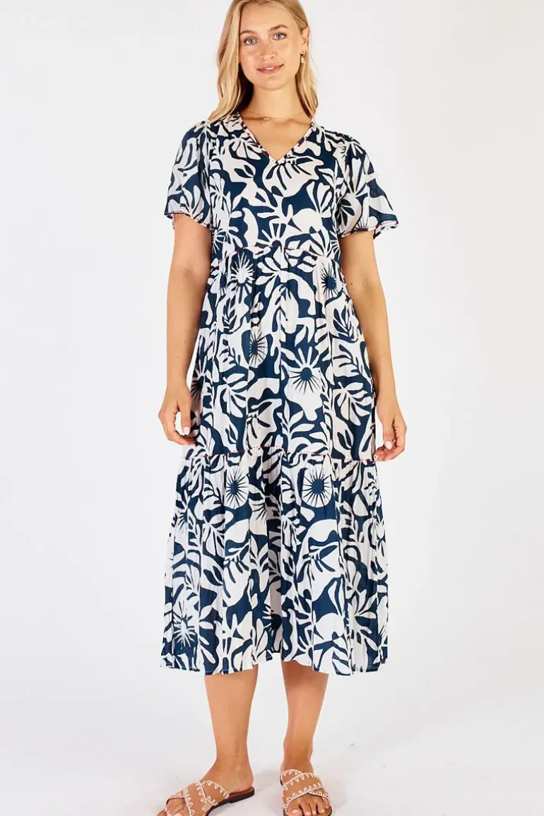 Lula Life Laiken Midi Dress In White