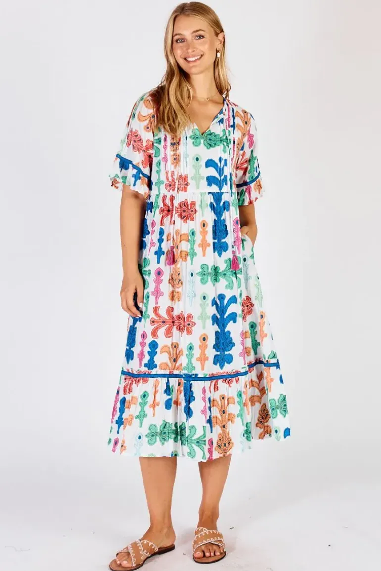 Lula Life Olivia Midi Dress In White