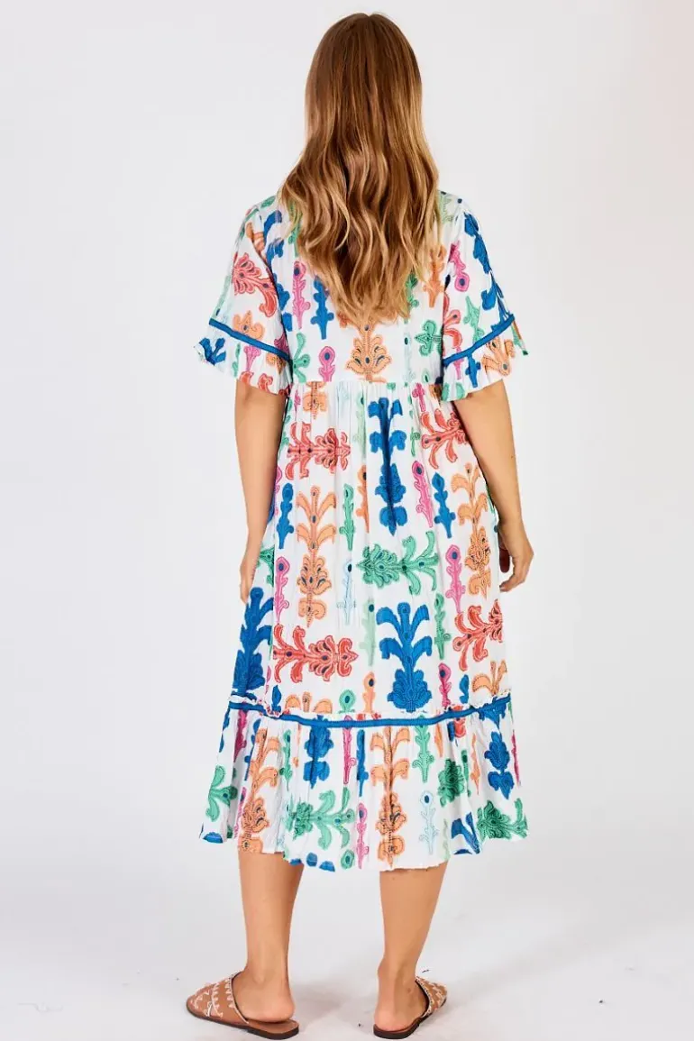 Lula Life Olivia Midi Dress In White