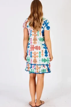 Lula Life Olivia Shirred Dress In White
