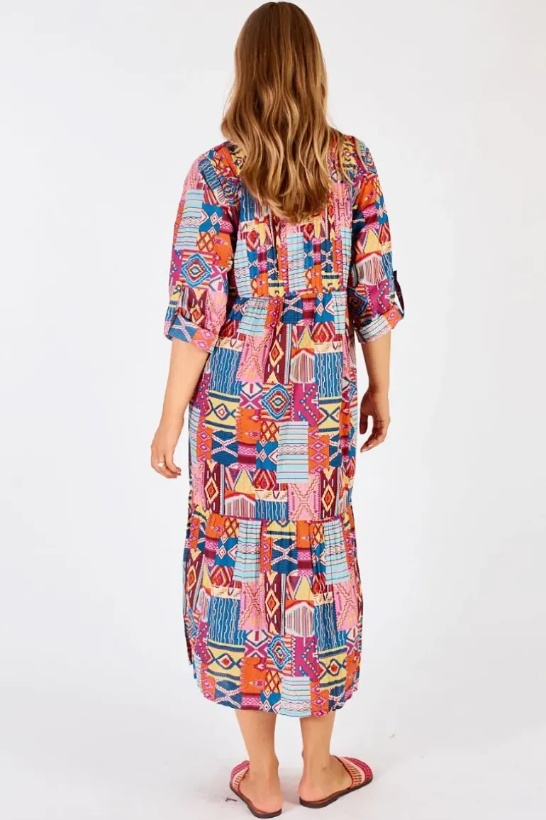 Lula Life Sylvie Midi Dress In Ocean