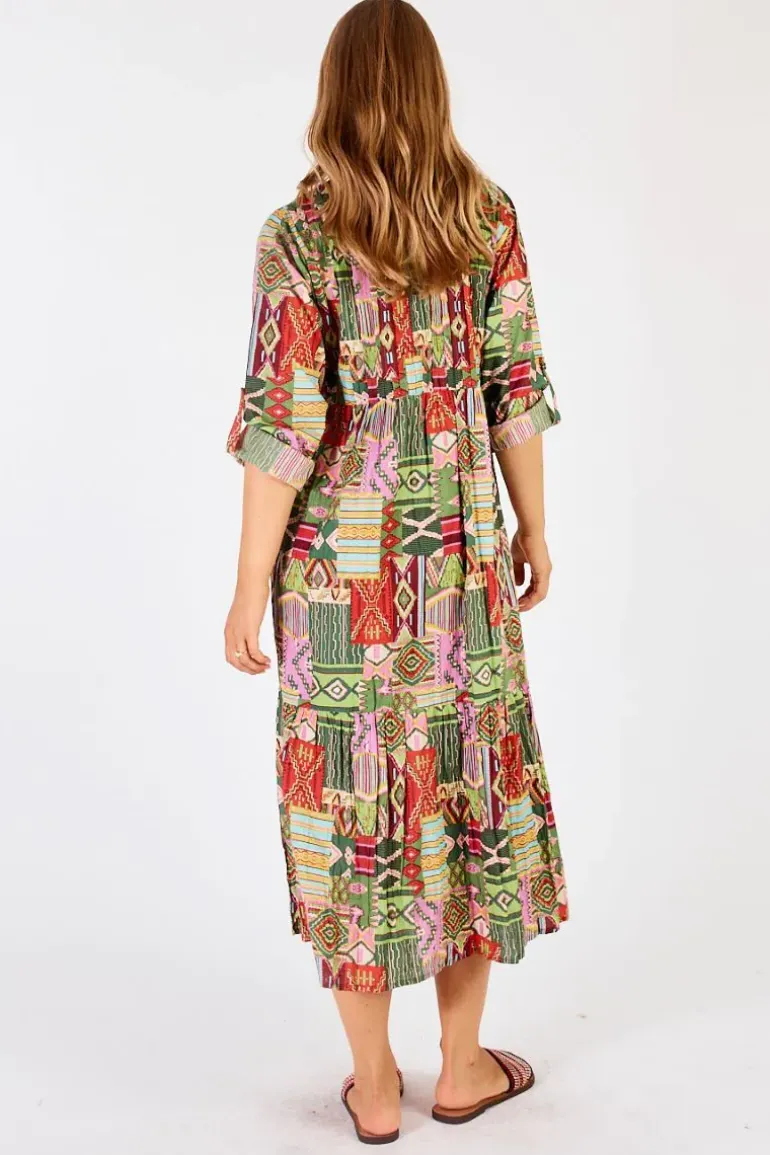 Lula Life Sylvie Midi Dress In Fern