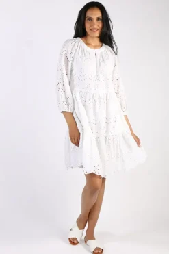 Lula Soul Adele Tiered Dress In White
