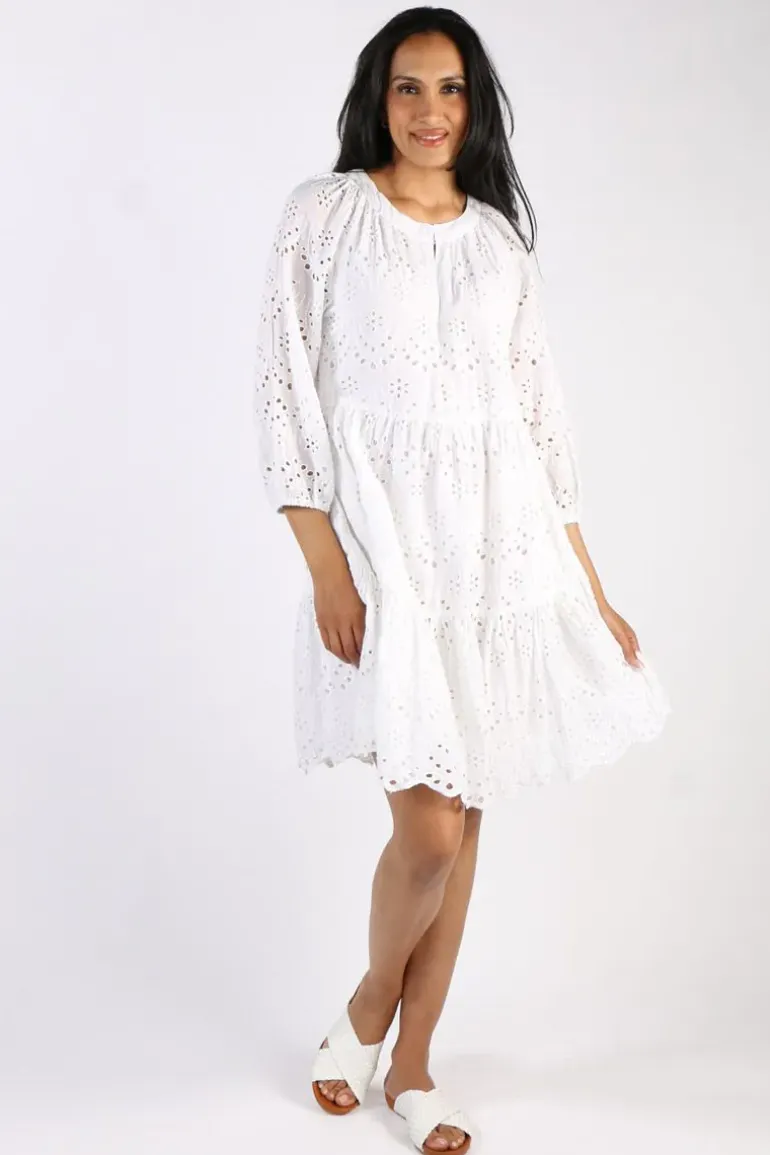 Lula Soul Adele Tiered Dress In White