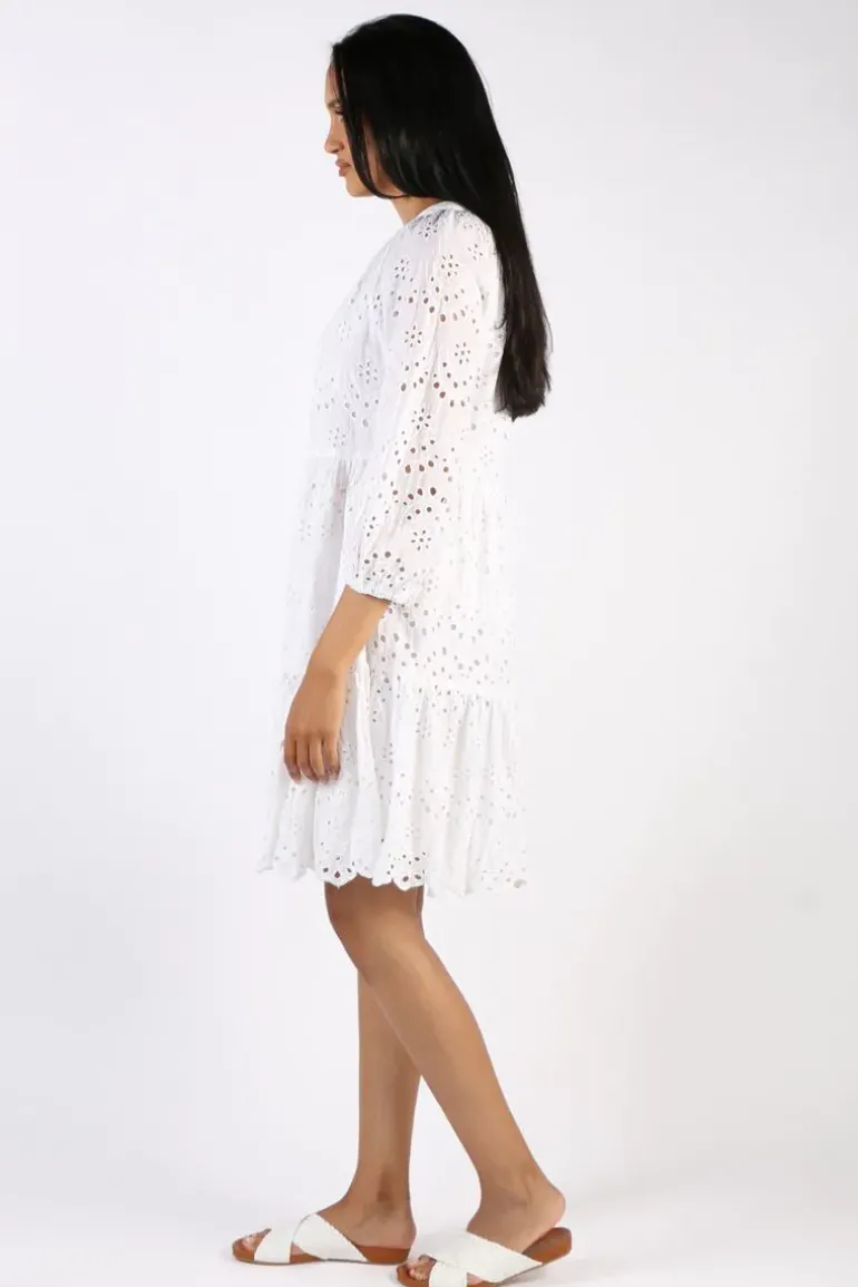 Lula Soul Adele Tiered Dress In White
