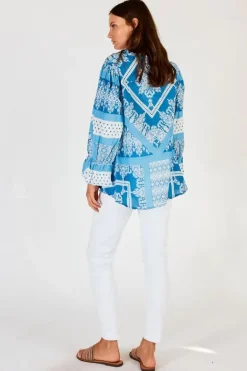 Lula Soul Bandana Shirt In Ocean