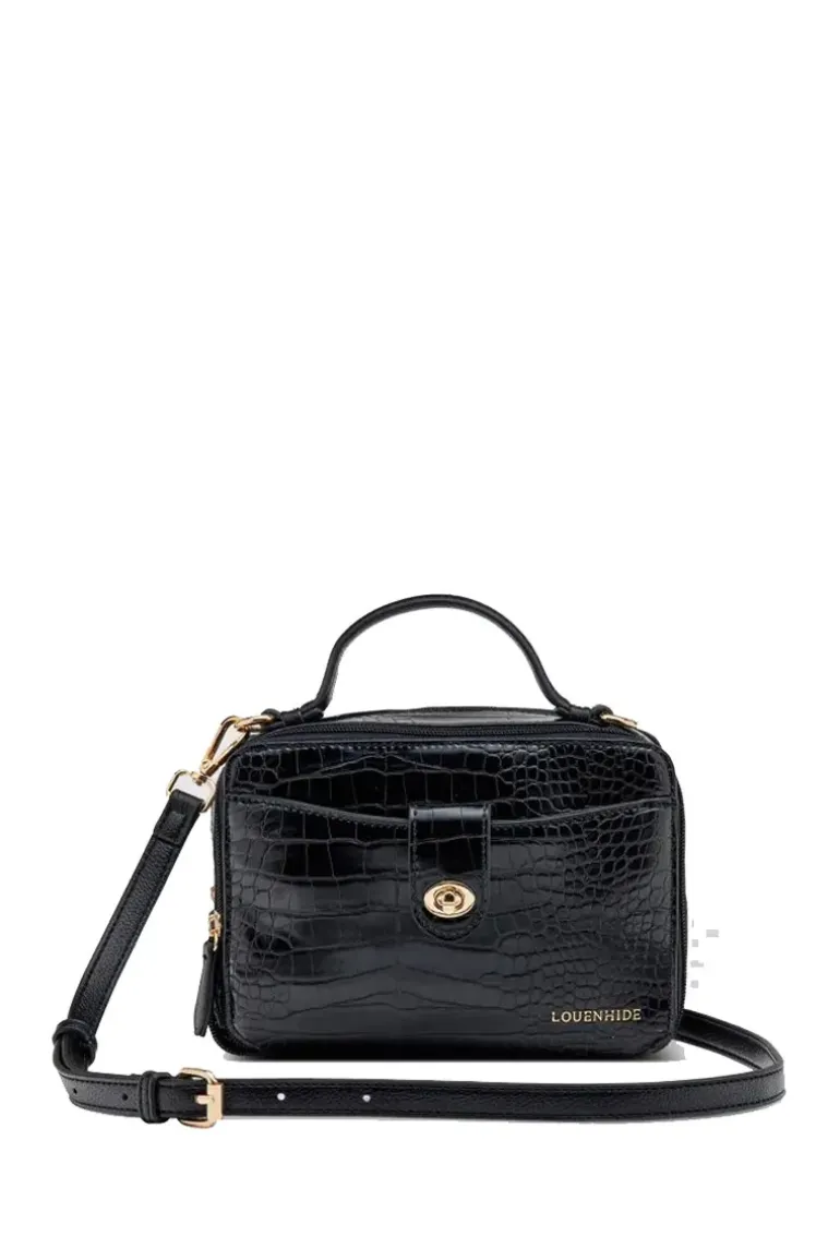 Luna Bag By Louenhide In Black Croc
